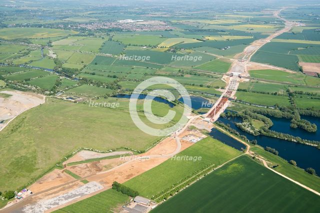 A14 Cambridge to Huntingdon road improvement scheme, near Offord Hill, Cambridgeshire, 2018. Creator: Historic England.