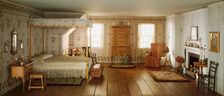 A13: New England Bedroom, 1750-1850, United States, c. 1940. Creator: Narcissa Niblack Thorne