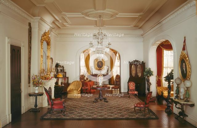 A30: Georgia Double Parlor, c. 1850, United States, c. 1940. Creator: Narcissa Niblack Thorne.