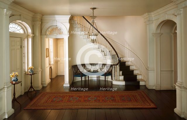 A7: New Hampshire Entrance Hall, 1799, United States, c. 1940. Creator: Narcissa Niblack Thorne.