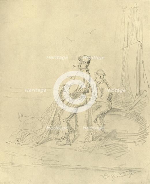 'Am Strande', mid-late 19th century, (c1924). Creator: Carl Spitzweg.