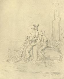 Am Strande mid-late 19th century, (c1924). Creator: Carl Spitzweg