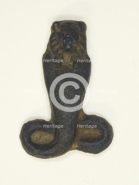 Amulet of a Cobra with Lioness Head, Egypt, Ptolemaic Period-Roman Period (?) (4th century BCE... Creator: Unknown.
