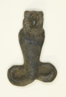 Amulet of a Cobra with Lioness Head, Egypt, Ptolemaic Period-Roman Period (?) (4th century BCE... Creator: Unknown