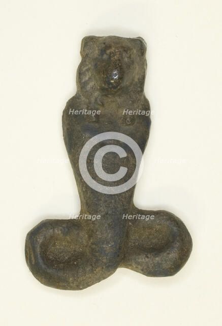 Amulet of a Cobra with Lioness Head, Egypt, Ptolemaic Period-Roman Period (?) (4th century BCE... Creator: Unknown.