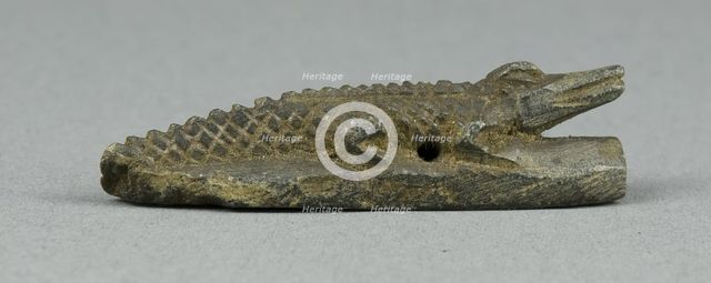 Amulet of a Crocodile, Egypt, New Kingdom-Third Intermediate Period (about 1500-664 BCE). Creator: Unknown.