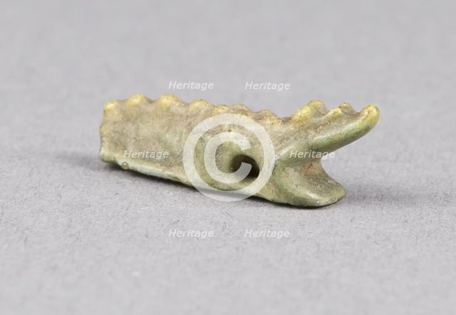 Amulet of a Crocodile, Egypt, Late Period, Dynasty 26 (664-525 BCE). Creator: Unknown.
