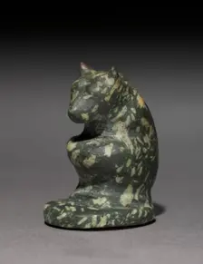 Amulet of a Crouching Bear, 664-332 BC. Creator: Unknown