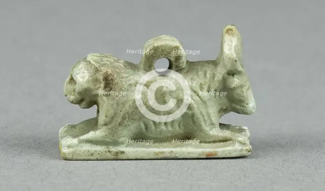 Amulet of a Double Animal: Lion and Bull, Egypt, Late Period, Dynasty 26 (664-525 BCE). Creator: Unknown.