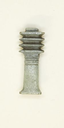 Amulet of a Djed Pillar, Egypt, Late Period, Dynasties 26-31 (664-332 BCE). Creator: Unknown