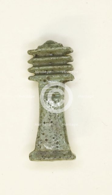 Amulet of a Djed Pillar, Egypt, Late Period, Dynasties 26-31 (664-332 BCE). Creator: Unknown.