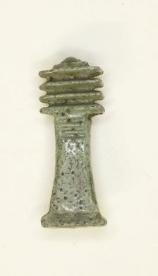 Amulet of a Djed Pillar, Egypt, Late Period, Dynasties 26-31 (664-332 BCE). Creator: Unknown