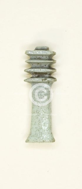Amulet of a Djed Pillar, Egypt, Late Period, Dynasties 26-31 (664-332 BCE). Creator: Unknown.