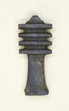 Amulet of a Djed Pillar, Egypt, Late Period, Dynasties 26-31 (664-332 BCE). Creator: Unknown