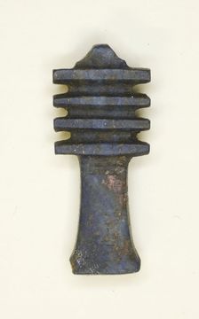 Amulet of a Djed Pillar, Egypt, Late Period, Dynasties 26-31 (664-332 BCE). Creator: Unknown