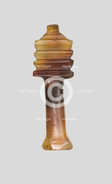 Amulet of a Djed Pillar, Egypt, Third Intermediate Period, Dynasty 21-25 (1070-656 BCE). Creator: Unknown.