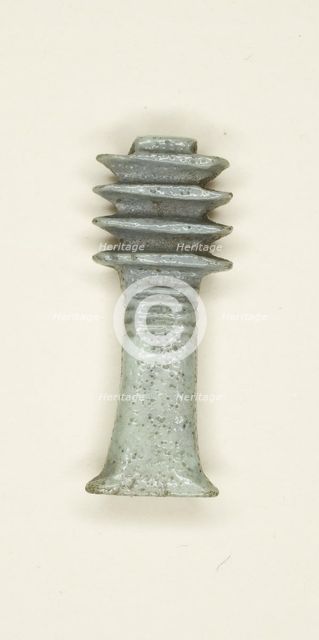 Amulet of a Djed Pillar, Egypt, Third Intermediate Period, Dynasty 21-25 (1070-656 BCE). Creator: Unknown.