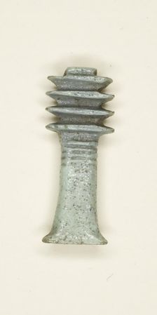 Amulet of a Djed Pillar, Egypt, Third Intermediate Period, Dynasty 21-25 (1070-656 BCE). Creator: Unknown