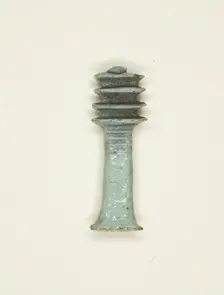 Amulet of a Djed Pillar, Egypt, Third Intermediate Period, Dynasty 21-25 (1070-656 BCE). Creator: Unknown