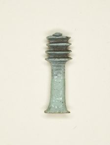 Amulet of a Djed Pillar, Egypt, Third Intermediate Period, Dynasty 21-25 (1070-656 BCE). Creator: Unknown