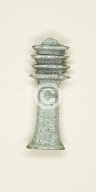 Amulet of a Djed Pillar, Egypt, Third Intermediate Period, Dynasty 21-25 (1070-656 BCE). Creator: Unknown.