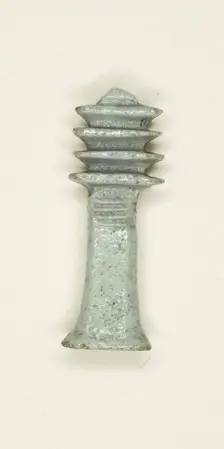 Amulet of a Djed Pillar, Egypt, Third Intermediate Period, Dynasty 21-25 (1070-656 BCE). Creator: Unknown