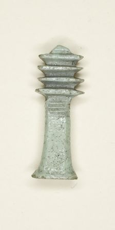 Amulet of a Djed Pillar, Egypt, Third Intermediate Period, Dynasty 21-25 (1070-656 BCE). Creator: Unknown