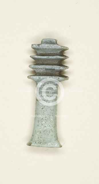 Amulet of a Djed Pillar, Egypt, Third Intermediate Period, Dynasty 21-25 (1070-656 BCE). Creator: Unknown.