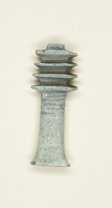 Amulet of a Djed Pillar, Egypt, Third Intermediate Period, Dynasty 21-25 (1070-656 BCE). Creator: Unknown