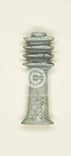 Amulet of a Djed Pillar, Egypt, Third Intermediate Period, Dynasty 21-25 (1070-525 BCE). Creator: Unknown.