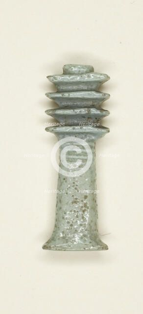 Amulet of a Djed Pillar, Egypt, Third Intermediate Period, Dynasty 21-25 (1070-525 BCE). Creator: Unknown.