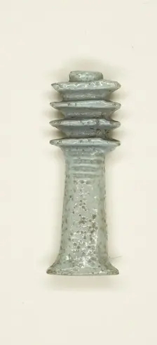 Amulet of a Djed Pillar, Egypt, Third Intermediate Period, Dynasty 21-25 (1070-525 BCE). Creator: Unknown