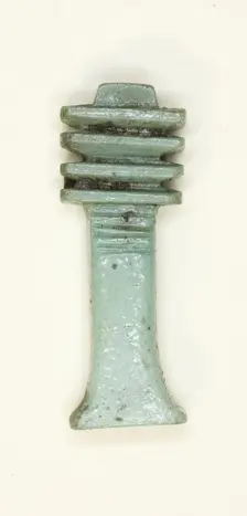 Amulet of a Djed Pillar, Egypt, Third Intermediate Period-Ptolemaic Period (about 1069-30 BCE). Creator: Unknown