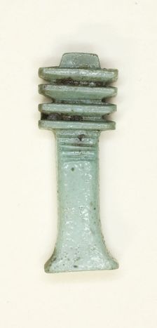 Amulet of a Djed Pillar, Egypt, Third Intermediate Period-Ptolemaic Period (about 1069-30 BCE). Creator: Unknown