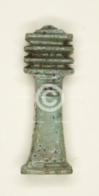 Amulet of a Djed Pillar, Egypt, Third Intermediate Period-Ptolemaic Period (11th-7th centuries BCE). Creator: Unknown.