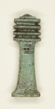Amulet of a Djed Pillar, Egypt, Third Intermediate Period-Ptolemaic Period (11th-7th centuries BCE). Creator: Unknown