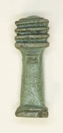 Amulet of a Djed Pillar, Egypt, Third Intermediate Period-Ptolemaic Period (11th-7th centuries BCE). Creator: Unknown