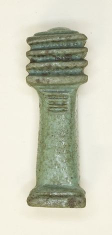 Amulet of a Djed Pillar, Egypt, Third Intermediate Period-Ptolemaic Period (11th-7th centuries BCE). Creator: Unknown