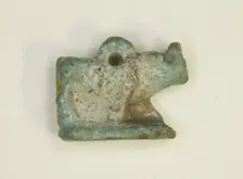 Amulet of a Hathor Cow, Egypt, Third Intermediate Period, Dynasty 21-25 (1070-656 BCE). Creator: Unknown