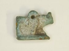 Amulet of a Hathor Cow, Egypt, Third Intermediate Period, Dynasty 21-25 (1070-656 BCE). Creator: Unknown