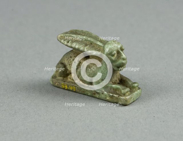 Amulet of a Hare, Egypt, Third Intermediate Period, Dynasty 21-25 (1070-656 BCE). Creator: Unknown.