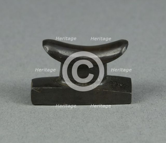 Amulet of a Headrest, Egypt, Late Period, Dynasties 26-31 (664-332 BCE). Creator: Unknown.