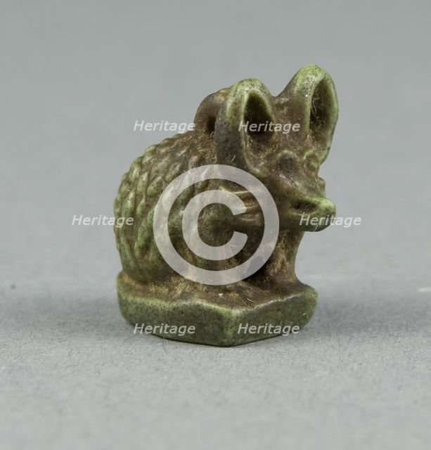 Amulet of a Hedgehog, Egypt, New Kingdom-Third Intermediate Period (about 1550-664 BCE). Creator: Unknown.