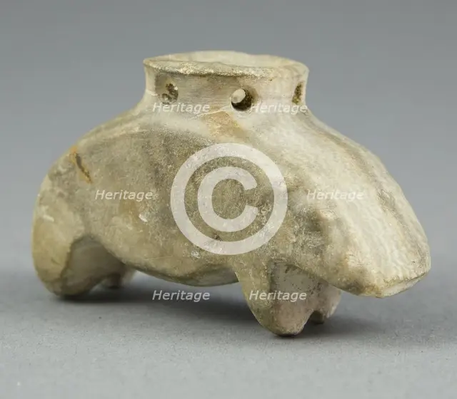 Amulet of a Hippopotamus, Egypt, Predynastic Period, Naqada II-III (about 3500-3000 BCE). Creator: Unknown.