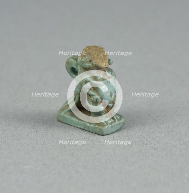 Amulet of a Hybrid Deity (Body of Dwarf, Ram Head, Bird Wings and Tail), Egypt, Late Period... Creator: Unknown.
