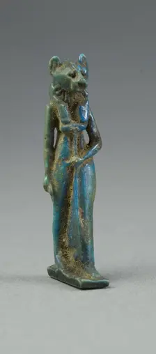 Amulet of a Lion-Headed Goddess, Egypt, Ptolemaic Period (304-30 BCE). Creator: Unknown