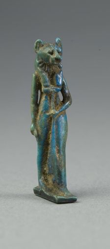 Amulet of a Lion-Headed Goddess, Egypt, Ptolemaic Period (304-30 BCE). Creator: Unknown