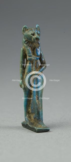 Amulet of a Lion-Headed Goddess, Egypt, Ptolemaic Period (304-30 BCE). Creator: Unknown.