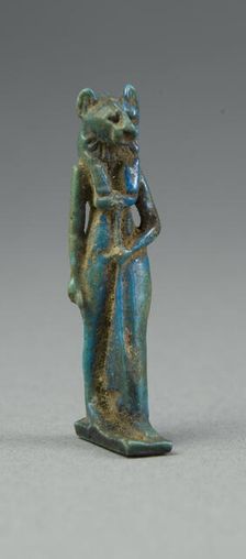 Amulet of a Lion-Headed Goddess, Egypt, Ptolemaic Period (304-30 BCE). Creator: Unknown