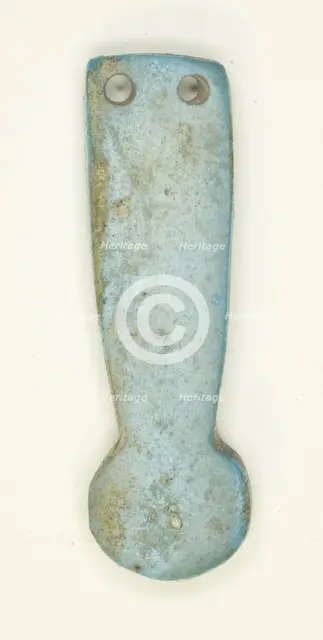 Amulet of a Menat Counterpoise, Egypt, New Kingdom, Dynasty 18 (about 1550-1295 BCE). Creator: Unknown.